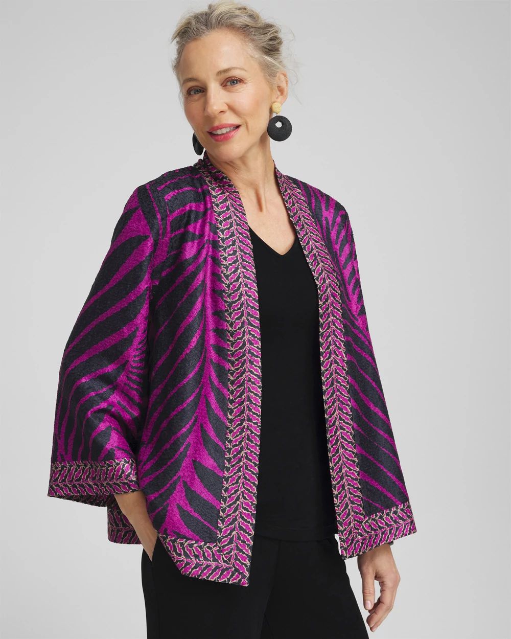 通販 Travelers™ Collection Chico's | Jacket Crushed Reversible Floral ジャケット・アウター